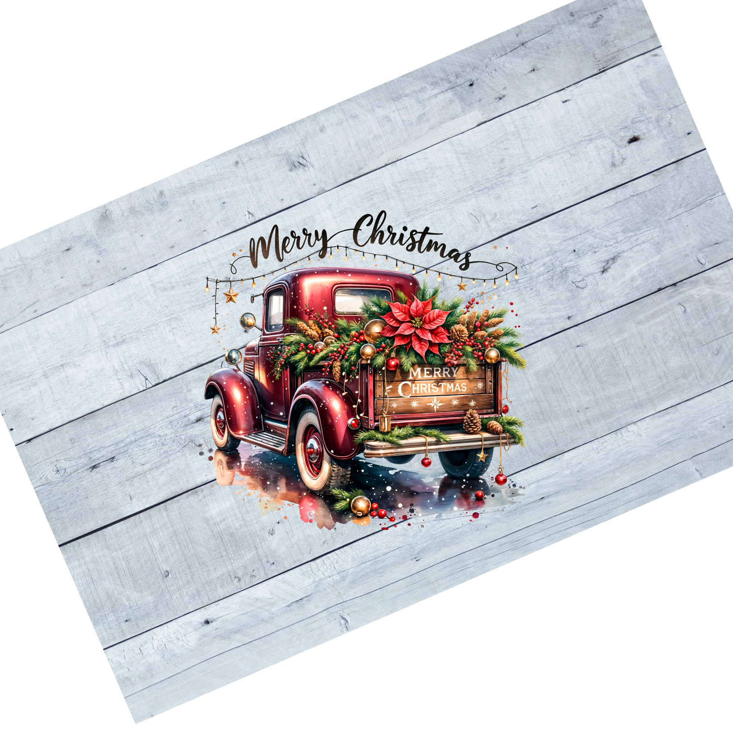 Christmas truck - Merry Christmas above