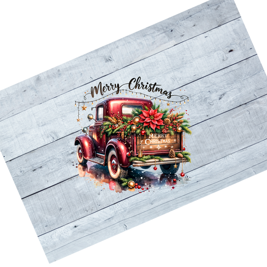 Christmas truck - Merry Christmas above