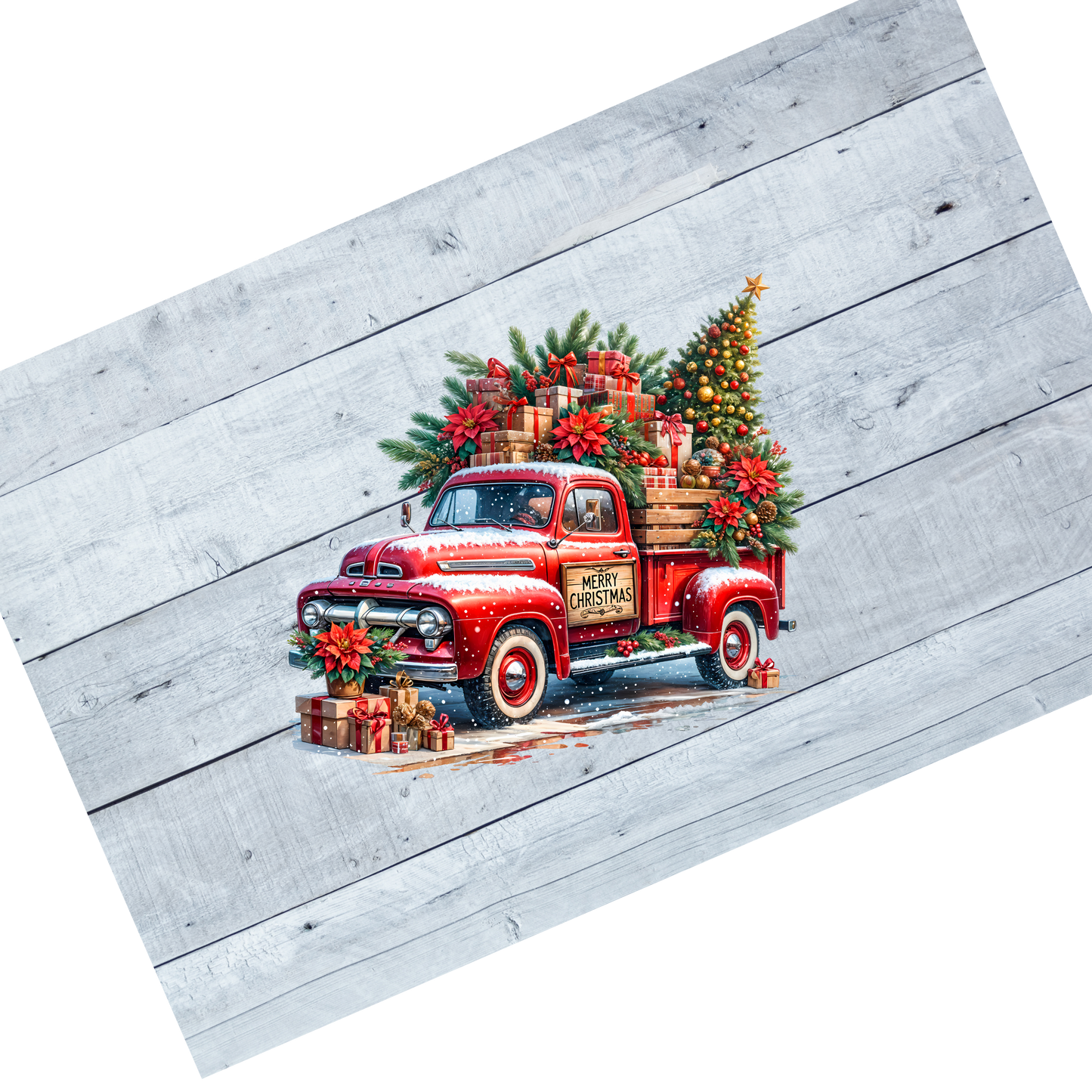 Christmas truck - Red with gifts