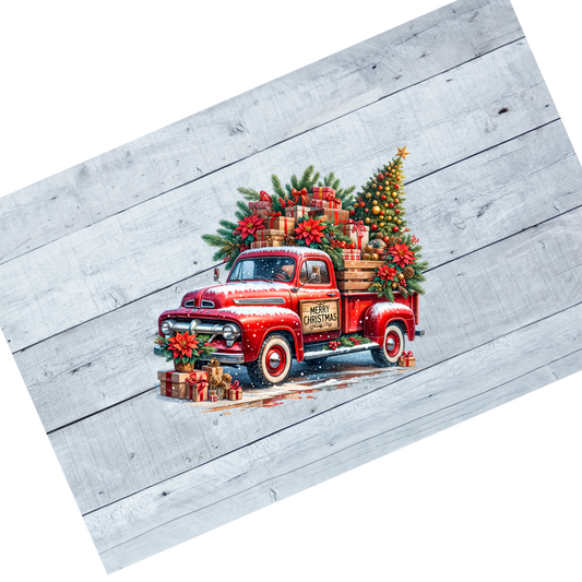 Christmas truck - Red with gifts