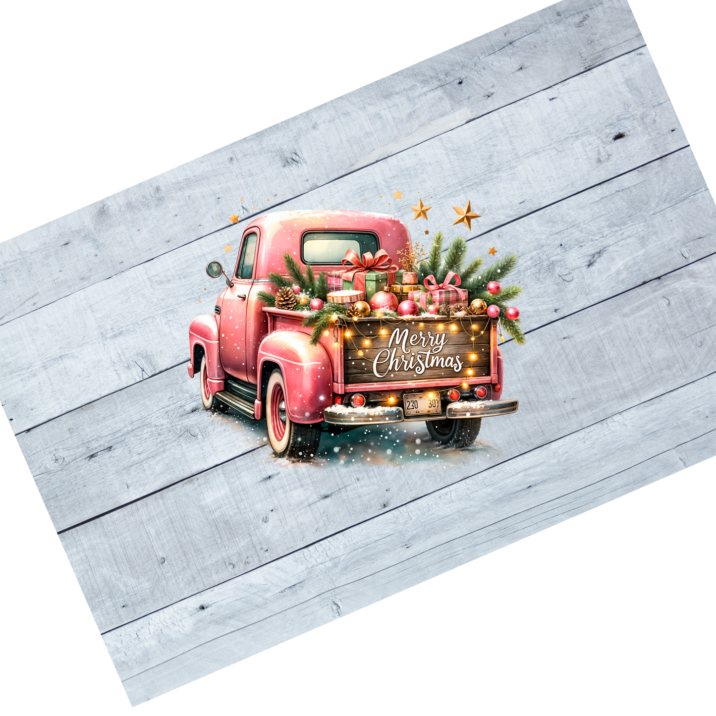 Christmas truck - Pink Spruce