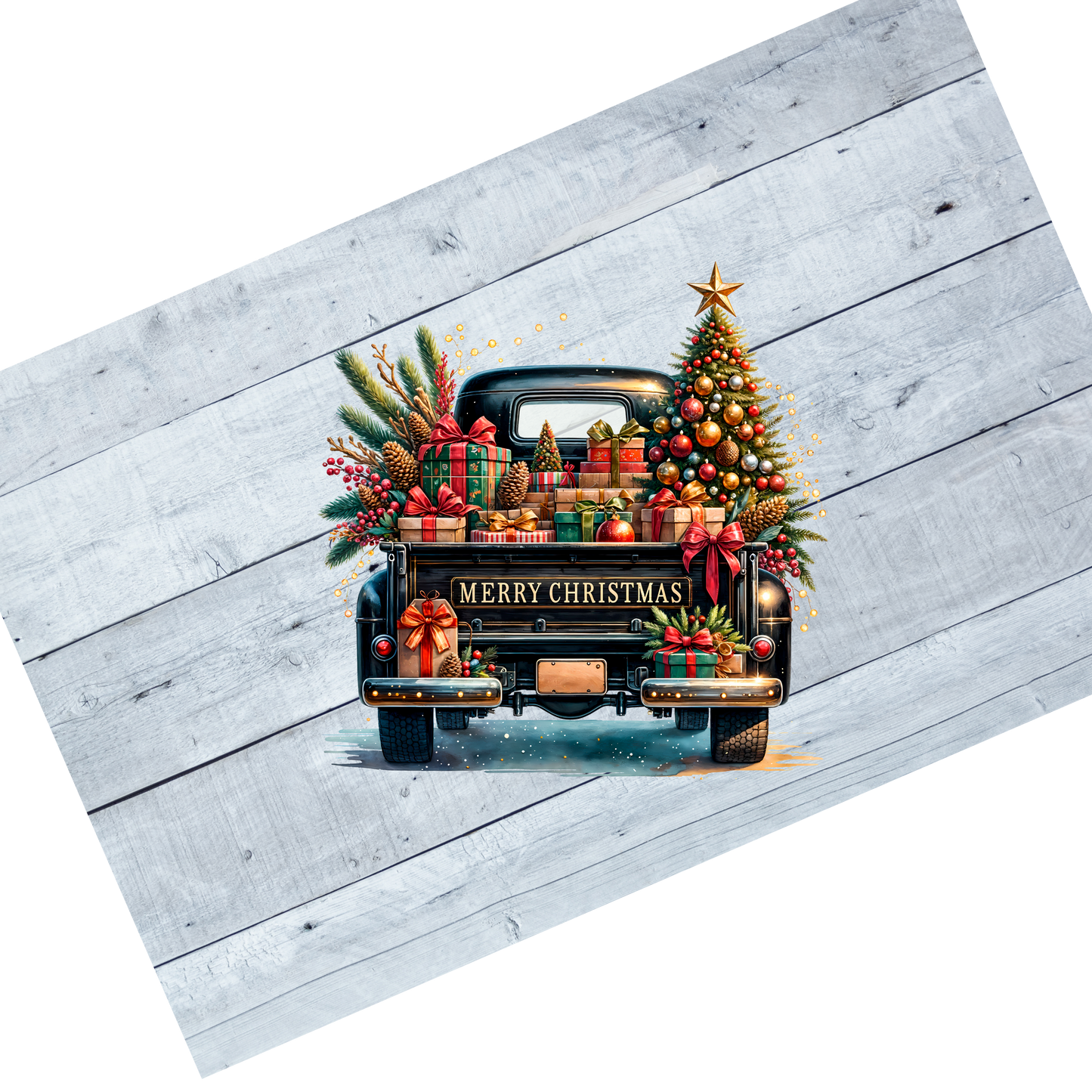 Christmas truck - Black with gifts