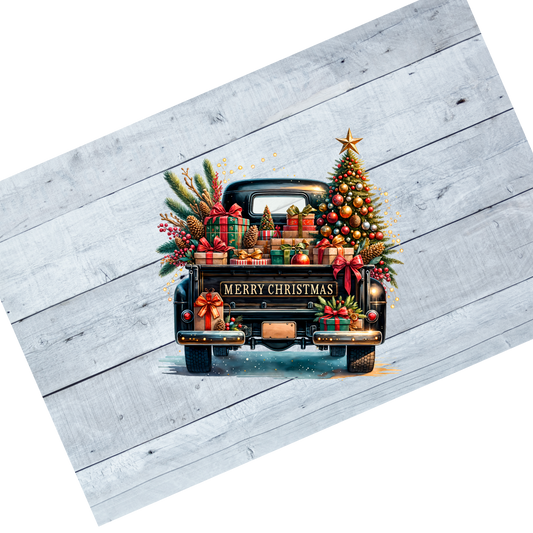 Christmas truck - Black with gifts